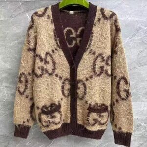 Gucci Beige and Dark Brown Women's Cardigan